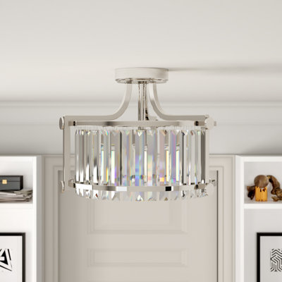 Bunton 4 Light Crystal Drum Chandelier Bunton 4 Light Crystal Drum Chandelier